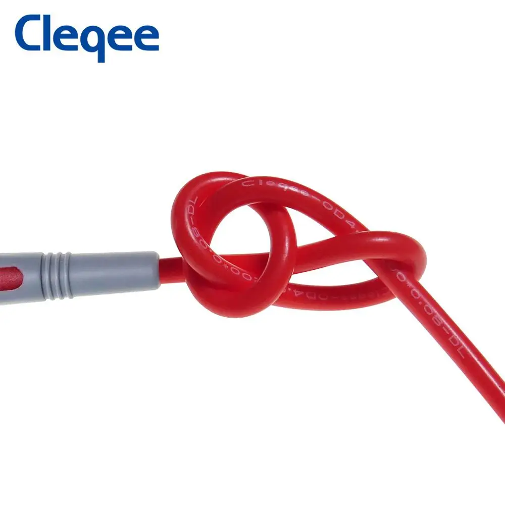 Cleqee P1505 1000 В/10 А двойная Изолированная силиконовая обертка медная игла мультиметр Пробник ручка тестовый провод 4 мм разъем типа "банан" 1,5 м кабель