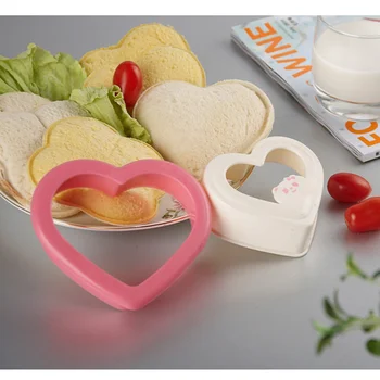 

DIY Mould Tools Creative Heart Design Sandwich New Mold Bread Biscuits Bread Toast Cake Tools Rice Balls Lunch High Quality