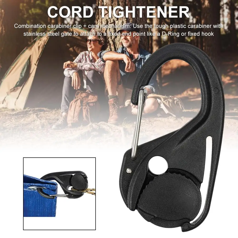 

Suitable for Rope 2MM-5MM Diameter Card Lanyard Hook without Lanyard Portable Binding Fixture CamJam Cord Tightener Lightweight