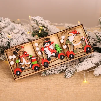 

Christmas Wooden Sled/Santa/Snowman Ornaments Christmas Tree Decoration 2021 New Year Christmas Decoraciones for Home Navidad
