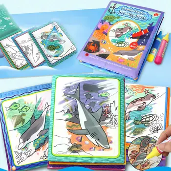 

Magic Kids Water Drawing Book Children Coloring Book Water Animals Painting