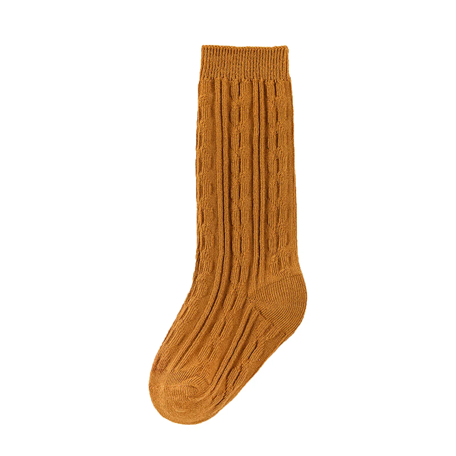 1-5Years Kids Knitting Socks Spring Summer Sock Unisex Sports Sleep Home Over-Knee Solid Color