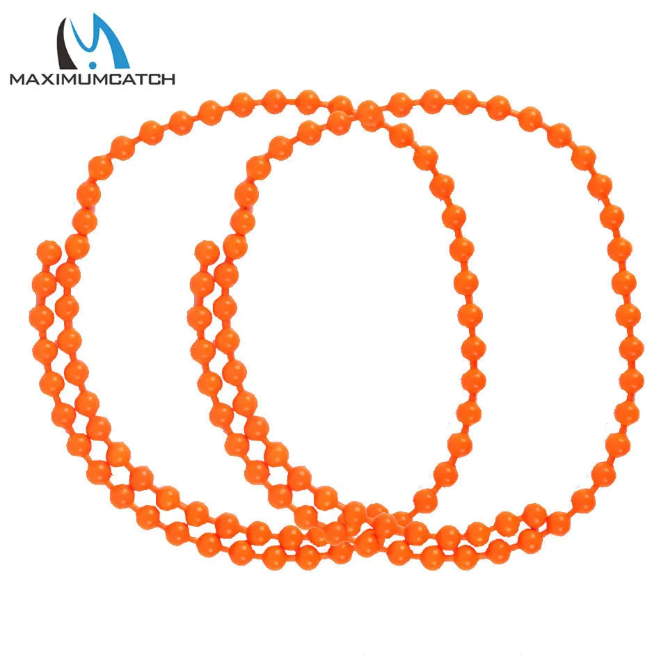 Orange 2pc Maximumcatch 2 шт. мухозавязывание бисера цепочка с глазом диаметр 3,1 мм/4,1 мм длина 31 см металлический материал для вязания мушек - Цвет: Orange 2pc