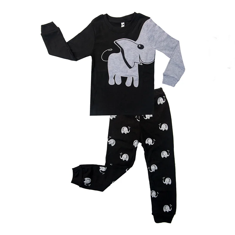 Новые детские пижамы комплект Atuumn зимний свитер для мальчиков, хлопковый пижамный комплект для детей с анималистическим принтом, пижама с длинным рукавом, детская одежда - Цвет: 806894