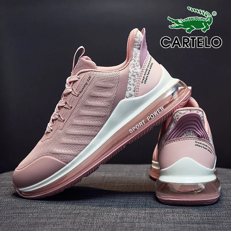 Professional Air Cushion Mesh Breathable Running Shoes Army Green Spring Autumn Walking Shoes Men Women Sneakers Size 36-44