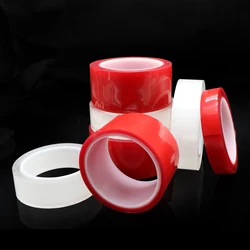 1pcs Magic Double Tape Transparent Sided Tape No Trace Reusable Waterproof Adhesive Strong Wall stickers Red Clear