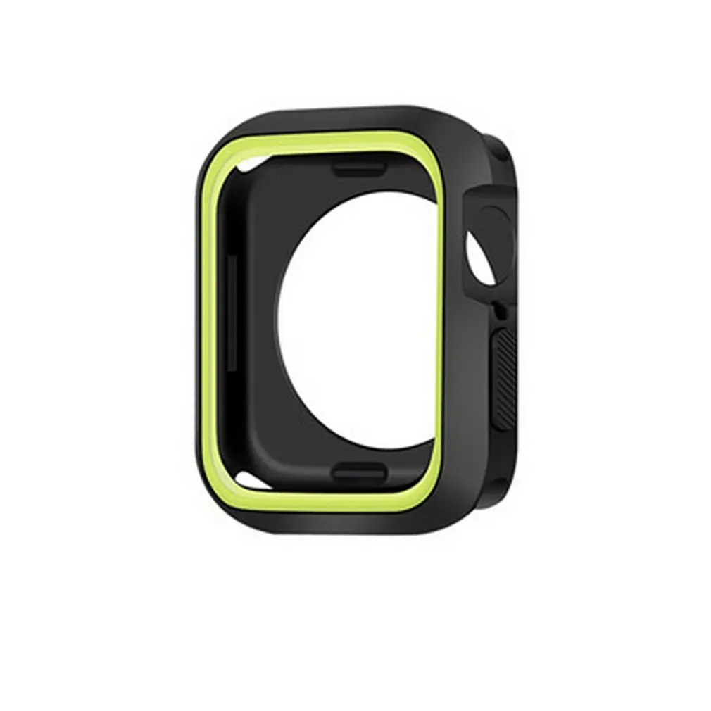 

Double-coloured Silica Gel Shell for Apple Fourth Generation Watches Soft Watch Strap Replacement 40mm 44mm