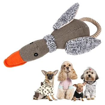 

Cute Pet Dog Plush Squeak Sound Dog Toys Funny Chew Molar Toy Cartoon Duck Cattle pet toys freeshipping