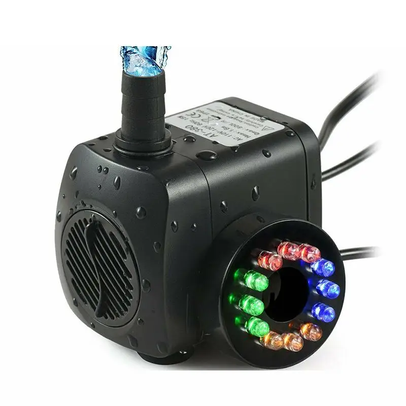 Погружной водяной фонтан 15 Вт водонепроницаемая помпа с 12 Светодиодный одами для