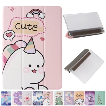 

Coque For Amazon HD10 HD 10 Cartoon Three Fold Leather Cover For Amazon Kindle Fire HD10 HD 10 2015 2017 2019 10.0" Cover Cases