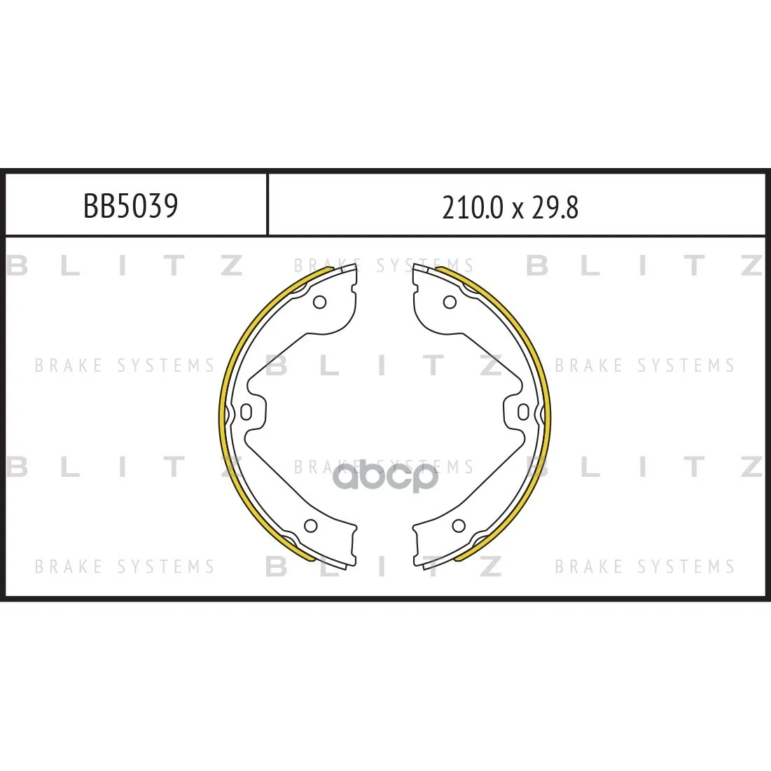 Колодки Тормозные Барабанные Blitz Bb5039 Blitz арт. BB5039