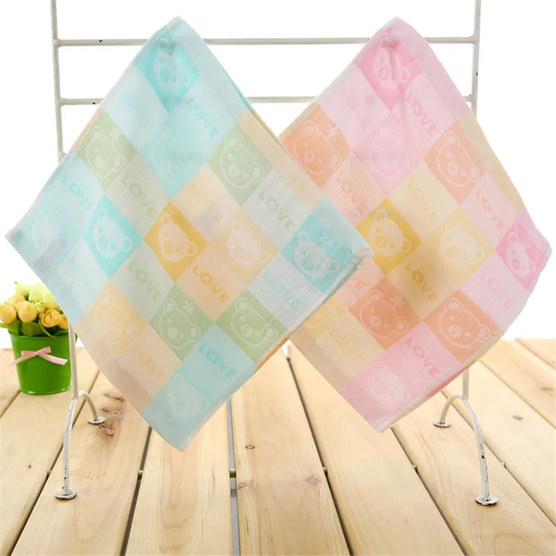 Home  Garden Gauze square small square towel saliva towel cotton belt hookc Kitchen Tea Towel Dish Cloth Set Home Pantry Apr15 (6)