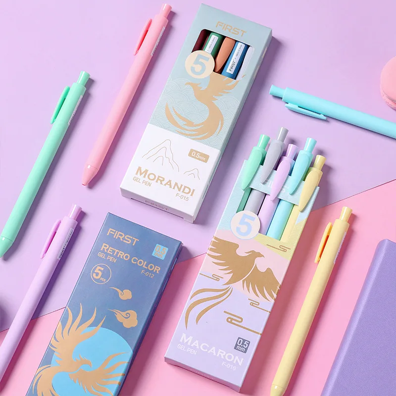 School Stationery Ballpoint Pens Gel Pen Set 5pc/lot Gel Pen Set