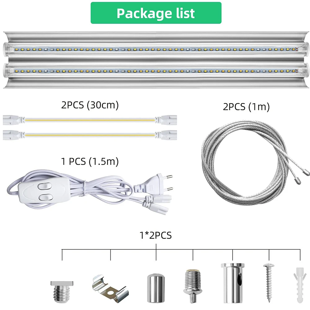 LED Groeilamp 200W Volspectrum - E27 Plantenlamp Met 552 LEDs, 180° Straal Voor Kamerplanten, Tuin En Hydrocultuur