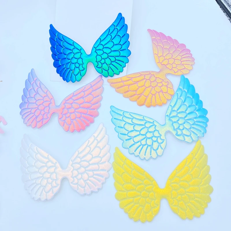 6Pcs 84*105mm Colorful Angel Wing Appliques Kid DIY Patch And Baby Headwere Accessorie | Дом и сад