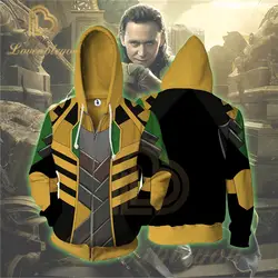 Мстители Endgame Loki Косплей-костюмы с капюшоном толстовки для мужчин Хип Хоп Уличная Толстовка Sudadera Hombre Толстовка для мужчин