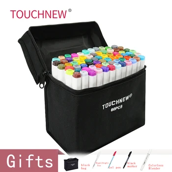 

TOUCHNEW Profession Art Markers Set 30/40/60/80/168 Set Double Headed Artist Marker Pen For Draw Manga Calligraphy Pen