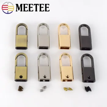 

Meetee 5/10pcs Metal Bag Side Clip Buckles Screw Chain Handles Hang Hook DIY Luggage Strap Band Buckle Hardware Accessory BF438