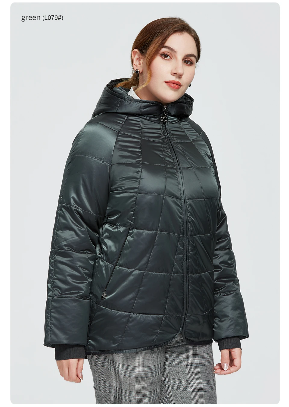 Astrid 2020 New Autumn Winter Womens coat women Windproof warm parka Plaid fashion Jacket hood large sizes female clothing 9385