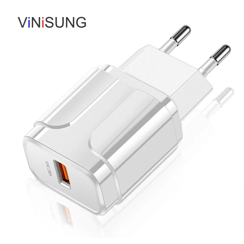 VINISUNG 18 Вт Быстрая зарядка 3 0 USB зарядное устройство для iPhone X XR QC3.0 настенное