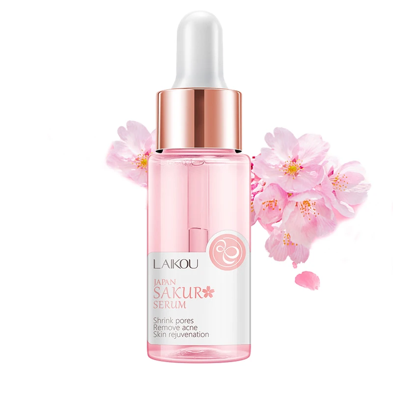 

Sakura Serum Essence Shrink Pores Moisturizing Refining Essence Whitening Anti Aging Oil Control Face Rejuvenation Skin Care