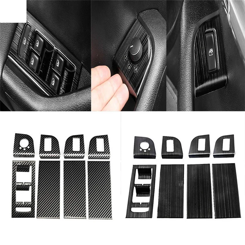 

8pcs/Lot Car Sticker Stainless Steel Grain Car Window Lift Panel Decoration Cover For 2015-2019 Skoda Octavia Wagon