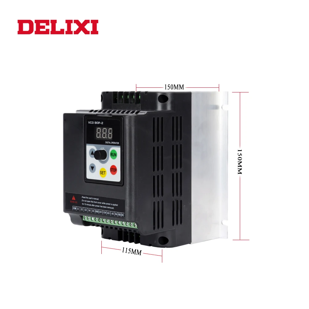 Преобразователь частоты DELIXI 220 В вход 380 выход кВт 3 для электродвигателя 50 60 Гц