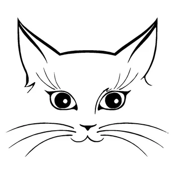 

Dawasaru Cute Cat Face Car Sticker Personalized Cover Scratch Decal Laptop Motorcycles Auto Accessories Decoration PVC,14cm*12cm