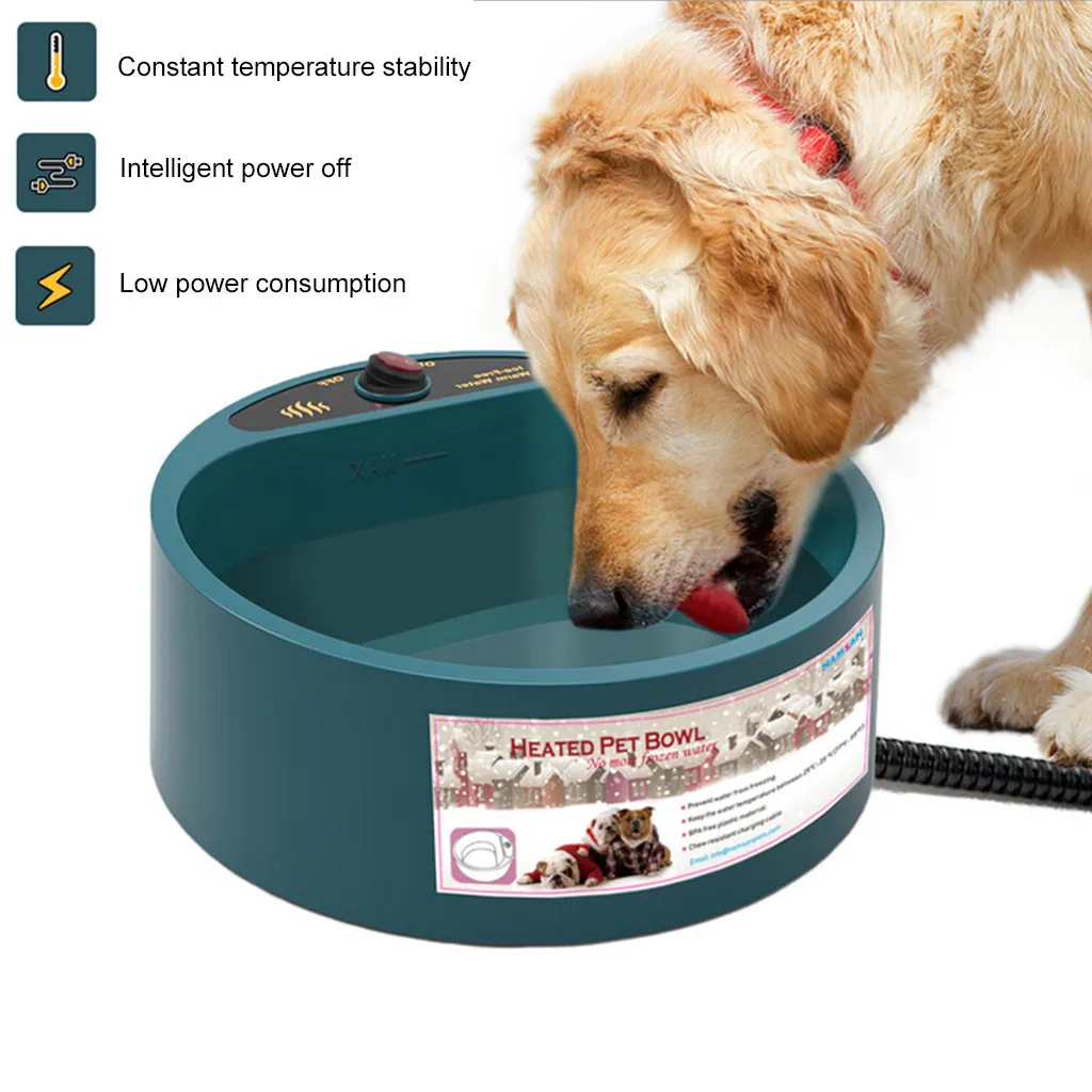 Pet dog bowl food winter cat heating feed cage bowl thermostat pet cat dog heating bowl cat dog food tray automatic constant#45