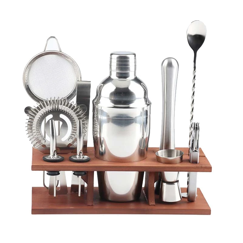 

11-Piece Cocktail Shaker Bar Set Stainless Steel Bartender Kit Mixer Drink Bartender Browser Kit Bars Set Tool Accessories Tools