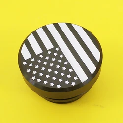 Universal No Smoking Car Cigarette Lighter Button Cover and Eject Plug Accessory (Grey Flag)