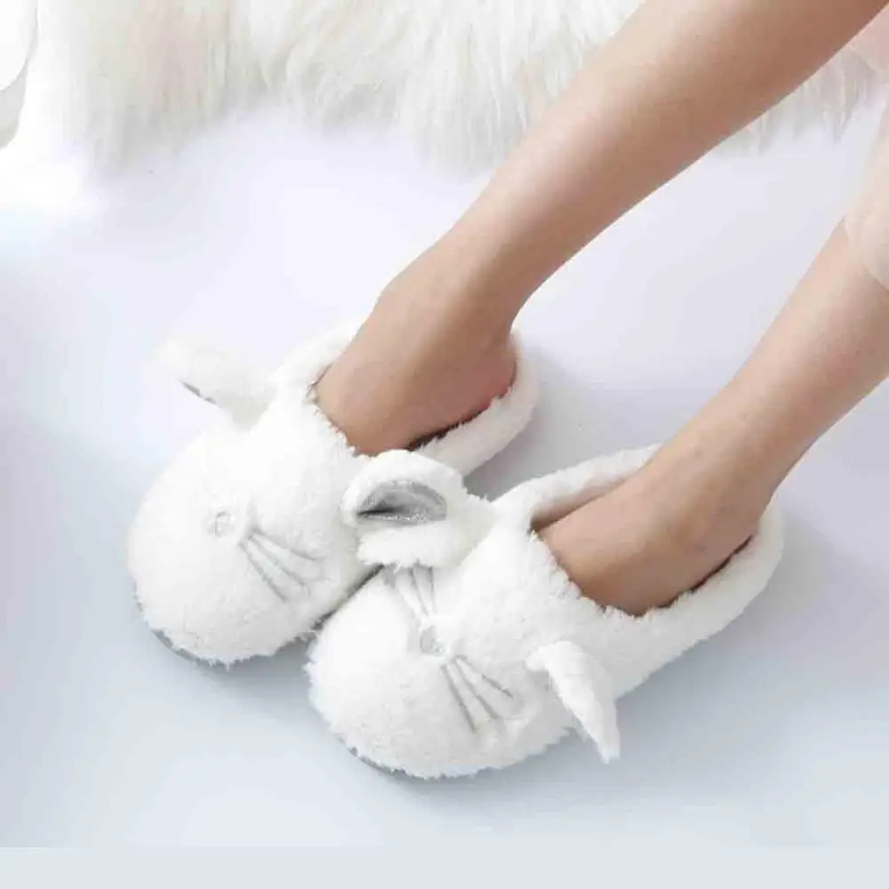 white slippers fluffy