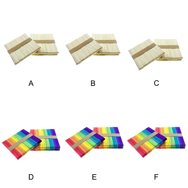50 шт./лот, цветные деревянные палочки для мороженого, натуральные деревянные для мороженого, палочки для детей, рукоделия, искусство, мороженое, конфета на палочке, инструменты для торта x