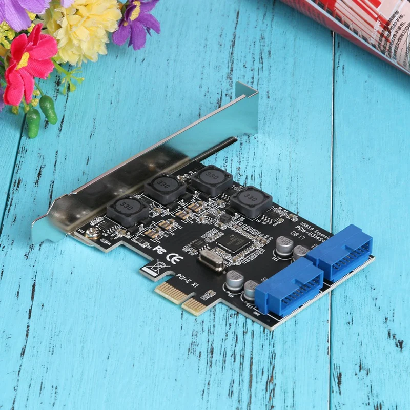 Usb 3,0 Pcie Pci Express плата управления адаптер Pci-E Плата расширения настольная Передняя Pcie передача Usb3.0 19Pin интерфейс Adap