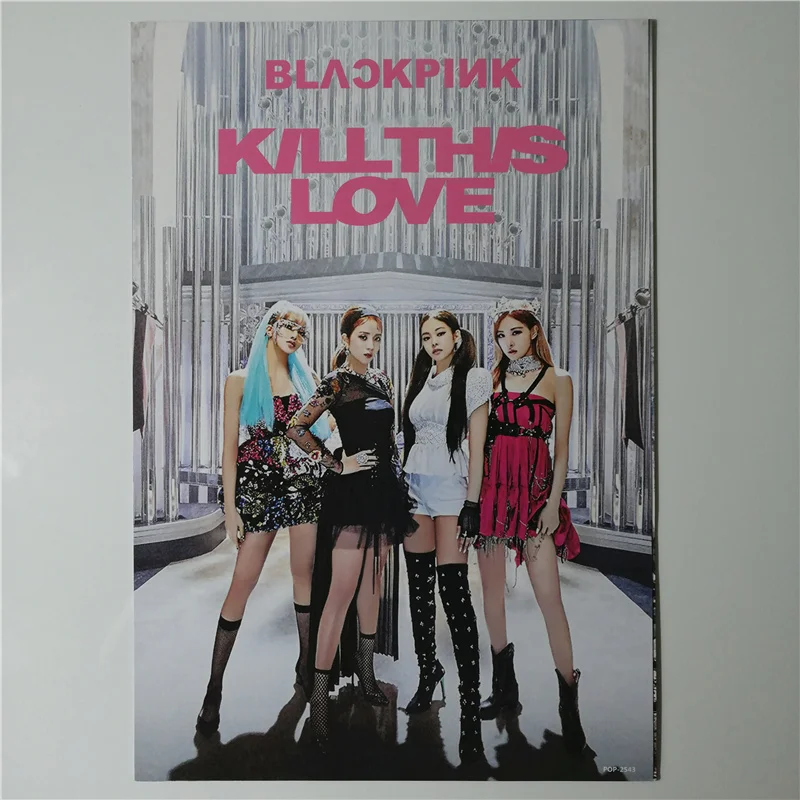 8*(42x29 см) убей эту любовь BLACKPINK kpop звезда вокруг настенные плакаты Наклейки подарок JISOO Роза Дженни Лиза