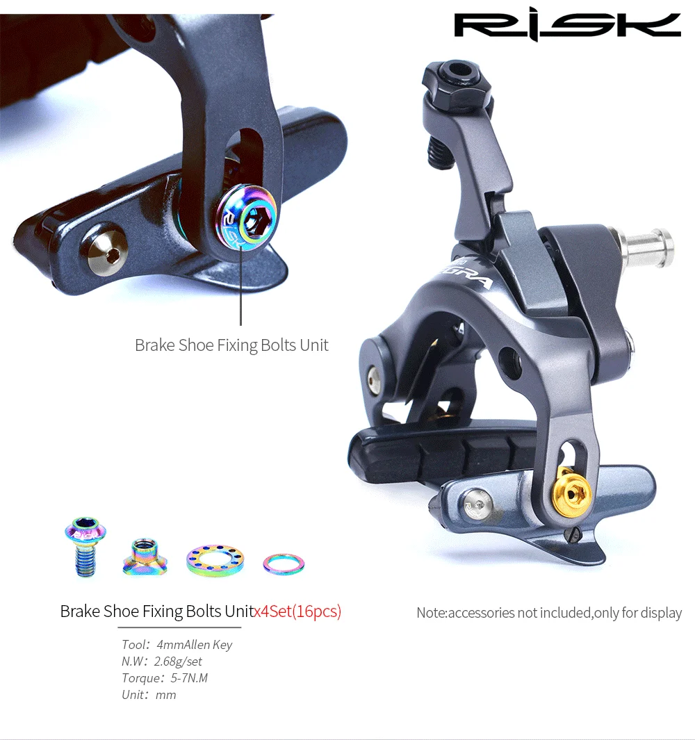 36 штук RISIKO Rennrad Titan Schrauben Gemeinsame strastele Fahrrad Bremse/Schaltwerk/Flasche kyafig/Ventil Kappe/jockey Rad Befe