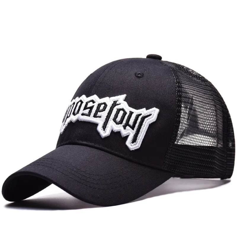 

Summer Baseball Cap Men Women Hip Hop Rap Caps Mesh Trucker Hat Black Red 2 Colors