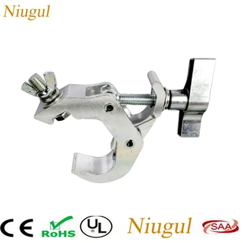 

10pcs/Lot Aluminum Stage Light Clamp For Stage Truss Tube 40-52mm Stage Light Big Clamps 120kg Load Capacity Cast Aluminium Hook