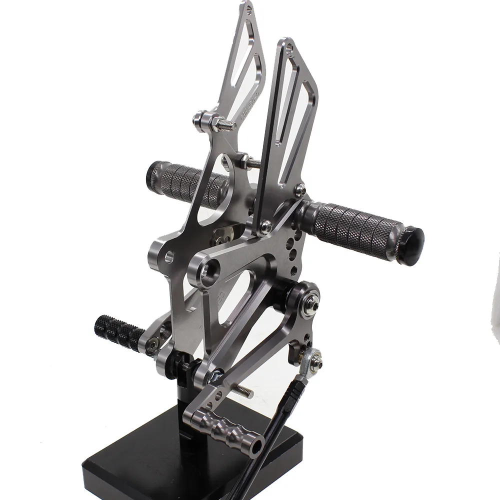 Grey Для Honda CBR250R 2010-2012 CNC алюминиевый сплав мотоцикл подножка для ног Педаль peg Rearset задний Набор - Цвет: Grey
