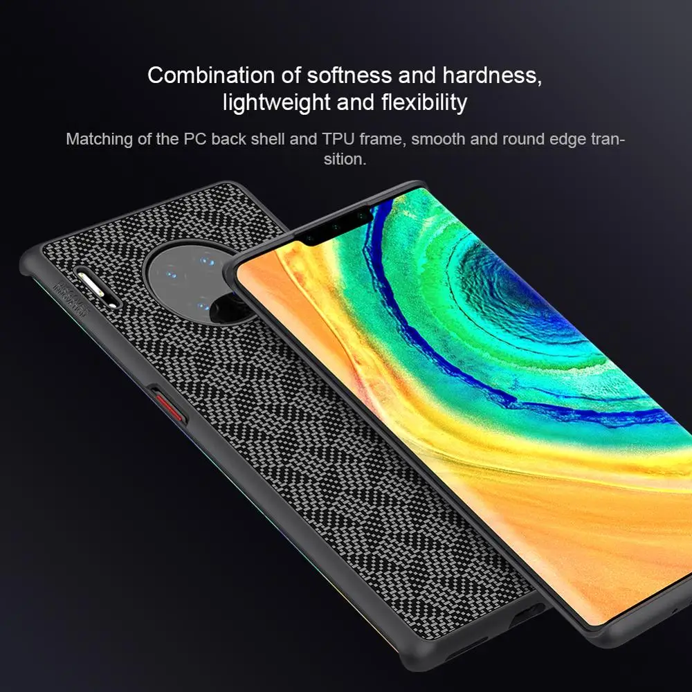 Для huawei mate 30 Pro чехол NILLKIN плед из синтетического волокна чехол для телефона для huawei mate 30 pro Карбон PP пластиковая задняя крышка