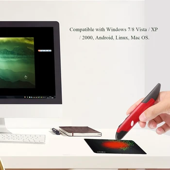 

2.4GHz USB Wireless Mouse Optical Pen Air Mouse Adjustable 500 / 1000DPI For Laptops Desktops Built-In Wireless Receiver