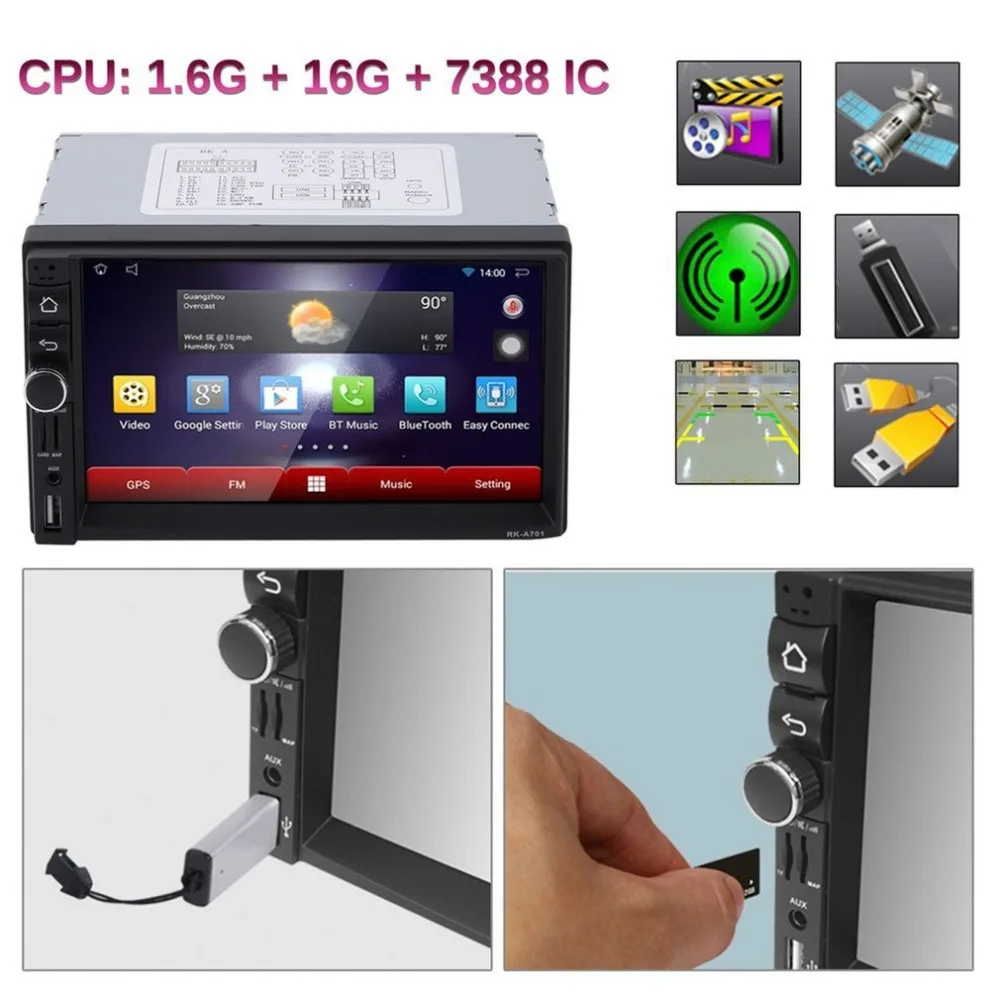Автомобильный DVD gps плеер 1024*600 емкостный HD сенсорный экран радио стерео 16G iNAND камера заднего вида Парковка для Android