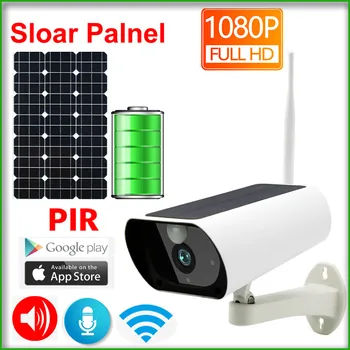 

1080P IP Camera Wifi Sloar Panel Battery Cctv Wireless Security Outdoor Indoor Waterproof Full HD Surveillance PIR Ipcam
