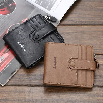

simple black color men wallet New Design Small Money Purses Wallet For Men 200815-11
