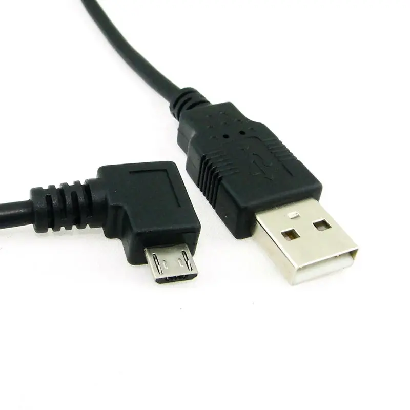 

25cm 100cm 300cm 500cm Right angled 90 degree Micro USB 5pin Male to USB Data Charge Cable 5ft 1.5m for Cell phone Tablet