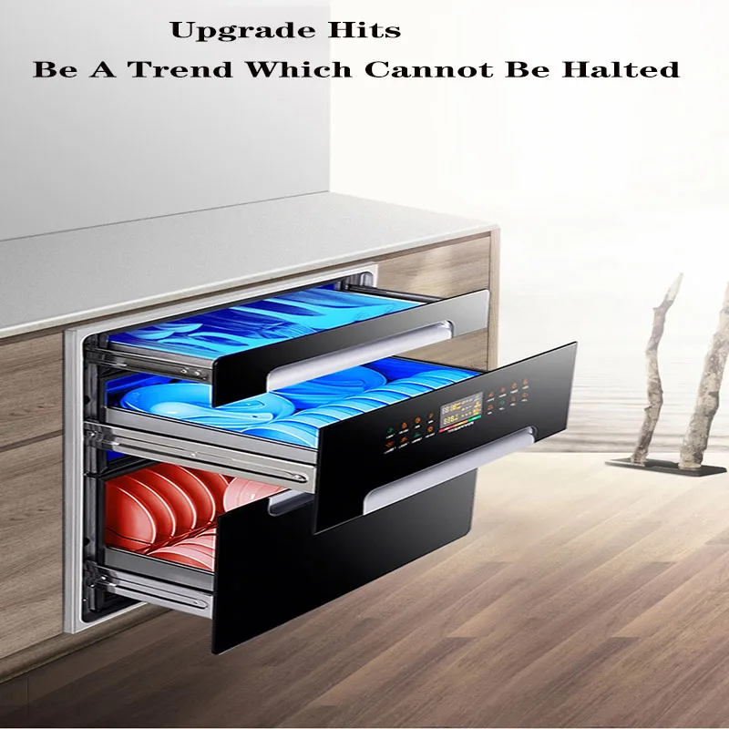 Большая емкость дезинфекционный шкаф встроенный бытовой трехслойный кухонный озоновый высокотемпературный стерилизатор шкаф