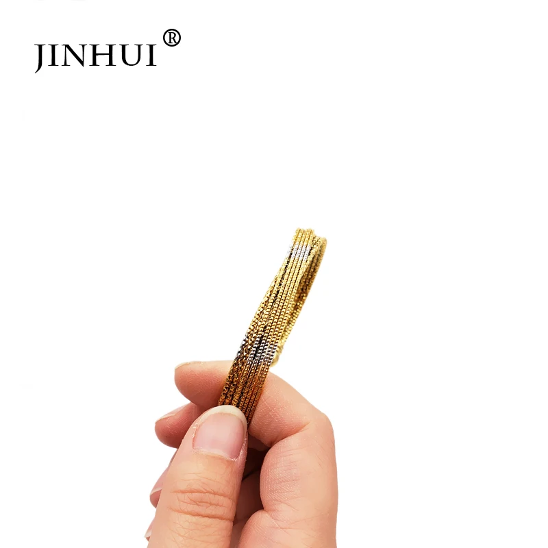 Jin Hui модные золотые серебряные браслеты для женщин Дубай Свадебные украшения, Ближний Восток африканские подарочные браслеты