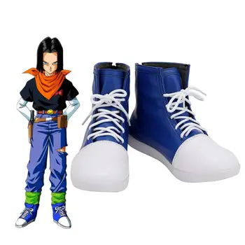 

Dragon Ball Android 17 Cosplay Boots Blue Shoes Custom Made Any Size