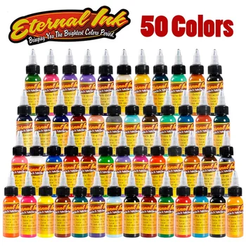 

New 50pcs Colors 30ml/ bottle Tattoo Ink Set Pigment Bottle Permanent Makeup Art For Makeup Beauty Skin Body Art