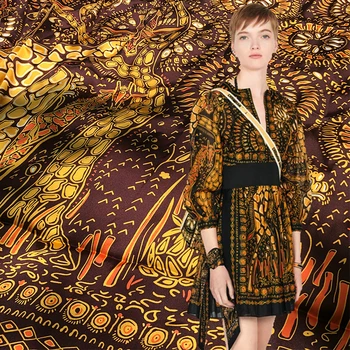 

2020 brand new giraffe printed polyester diy women's clothing shirt children fashion fabric cloth for dress by the meter sewing